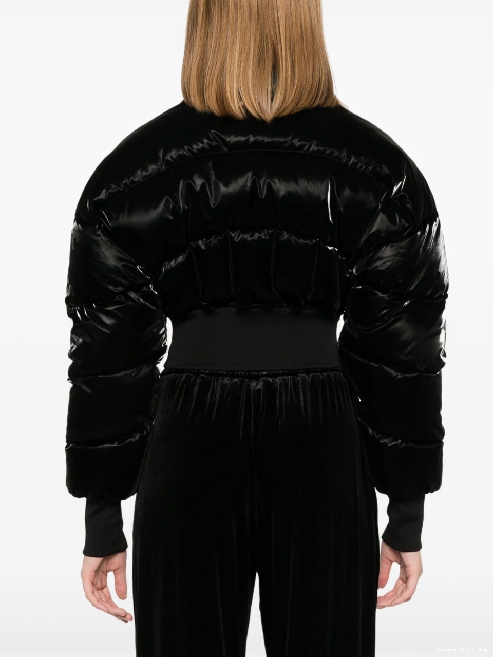 Cheap Jeans Couture laminated puffer Women jacket Versace 0817